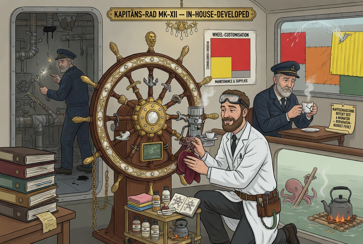 Das vergoldete Steuerrad